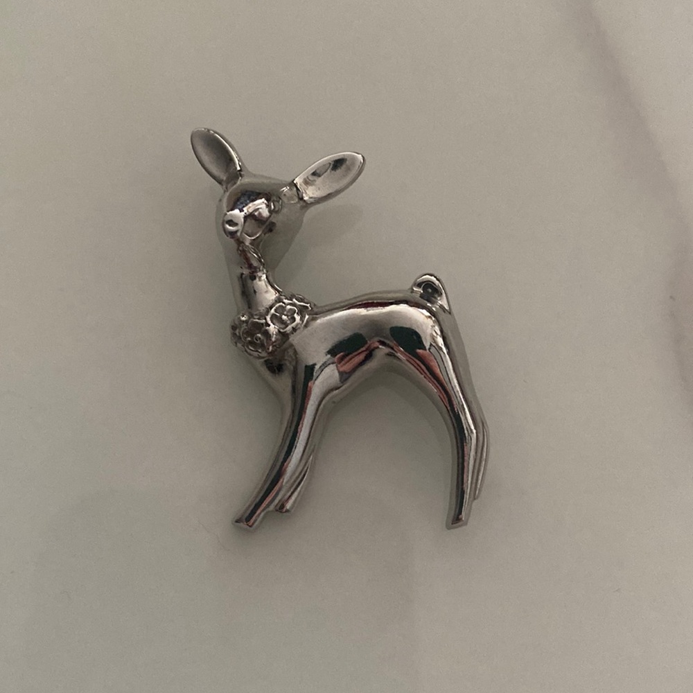 Bambi deer holiday brooch